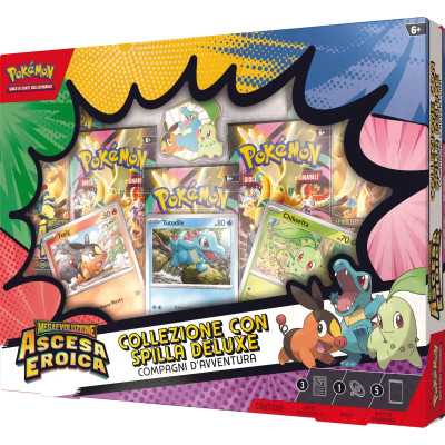 COLLEZIONE CON SPILLA DELUXE dell'espansione MEGAEVOLUZIONE ascesa eroica POKEMON GCC età 6+