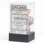 SET DI 7 DADI copper steel white CHESSEX CHX26424 dice DA GIOCO assortiti GEMINI