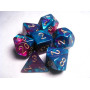 SET DI 7 DADI purple teal gold CHESSEX CHX26449 dice DA GIOCO assortiti GEMINI