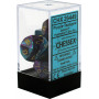 SET DI 7 DADI purple teal gold CHESSEX CHX26449 dice DA GIOCO assortiti GEMINI