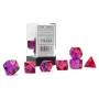 SET DI 7 DADI translucent red violet gold CHESSEX CHX26467 dice DA GIOCO assortiti GEMINI