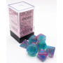 SET DI 7 DADI luminary effect CHESSEX CHX26464 dice DA GIOCO assortiti GEMINI glows in the dark