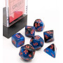 SET DI 7 DADI black starlight red CHESSEX CHX20658 dice DA GIOCO assortiti GEMINI