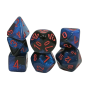 SET DI 7 DADI black starlight red CHESSEX CHX20658 dice DA GIOCO assortiti GEMINI