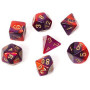 SET DI 7 DADI purple red gold CHESSEX CHX20626 dice DA GIOCO assortiti GEMINI