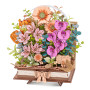 WOODEN BLOOMING BOOK diy FLORAL MEMORIES robotime ROWOOD in legno TW04H età 14+