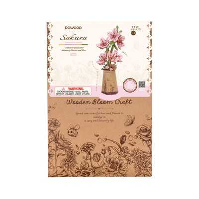 SAKURA ciliegio ROWOOD in legno ROBOTIME wooden bloom craft TW101 età 8+