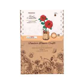 RED CAMELLIA camelia rossa ROWOOD in legno ROBOTIME wooden bloom craft TW031 età 8+