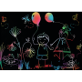 ALBUM DA GRATTARE con fogli neri ARCOBALENO kit artistico BELEDUC rainbow arts SCRATCH BOOK età 4+