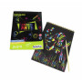ALBUM DA GRATTARE con fogli neri ARCOBALENO kit artistico BELEDUC rainbow arts SCRATCH BOOK età 4+