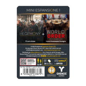 HEGEMONY + mini espansione 1 per il gioco da tavolo WORLD ORDER ghenos games IN ITALIANO età 14+