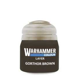 GORTHOR BROWN Citadel paint colore acrilico layer 12 ml Warhammer Games Workshop