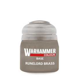 RUNELORD BRASS colore BASE Citadel WARHAMMER Games Workshop OTTONE boccetta 12 ML