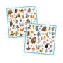 SET DI 160 ADESIVI stickers AMICI MORBIDI E PELOSI kit artistico DJECO DJ09317 età 4+