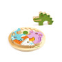 PUZZLE in legno RONDO incastri CROCO djeco DJ01106 età 2+