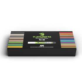 PLAYMARKERS SPECIAL BOX set di pennarelli AK da modellismo DA 34 PEZZI colori per miniature