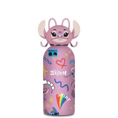 BORRACCIA in acciaio inox SEVEN con tappo sagomato TENUTA STAGNA 350 ml LILO E STITCH 2026 caldo e freddo ANGEL