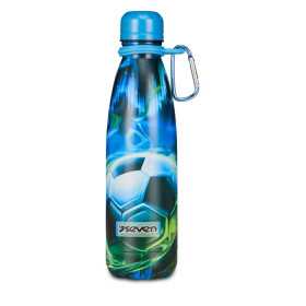 BORRACCIA in acciaio inox SEVEN bottle TENUTA STAGNA 500 ml PALLA DA CALCIO caldo e freddo BOY 2026