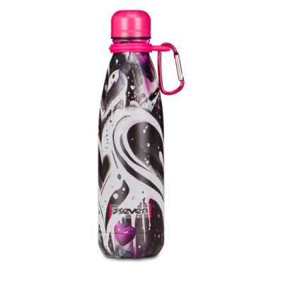 BORRACCIA in acciaio inox SEVEN bottle TENUTA STAGNA 500 ml CUORE caldo e freddo GIRL 2026