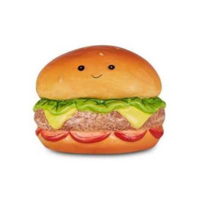 SALVADANAIO in ceramica HAMBURGER cartomania FEEL AT HOME food
