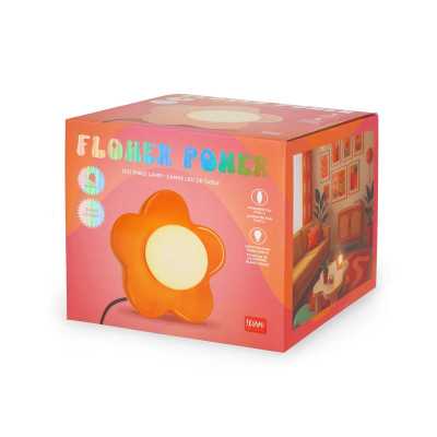 LAMPADA LED da tavolo FLOWER POWER shiny ORANGE legami FIORE luce