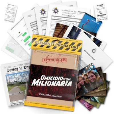 OMICIDIO DI UNA MILIONARIA gioco da tavolo DI INVESTIGAZIONE asmodee IN ITALIANO età 14+