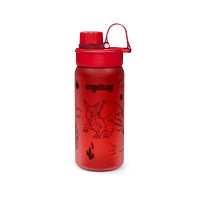 BORRACCIA in tritan ERGOBAG senza bpa DRAGON bottle ROSSO mezzo litro