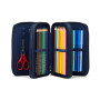 ASTUCCIO MAXI scuola 3 ZIP triplo scomparto ERGOBAG materiale riciclato FIREBEAR DRAGON