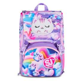 ZAINO scuola SJ GANG seven BIG backpack GLOWCAT estensibile GIRL sdoppiabile
