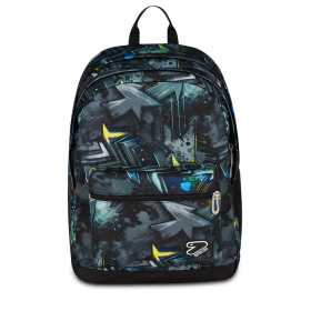 ZAINO scuola PRO XXL seven THE DOUBLE backpack GRIGIO 2621-699 con earphone wireless