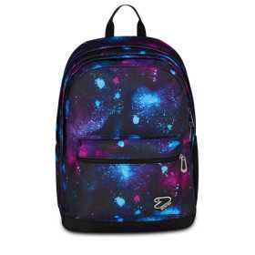 ZAINO scuola PRO XXL seven THE DOUBLE backpack VIOLA E AZZURRO 2621-526 con earphone wireless