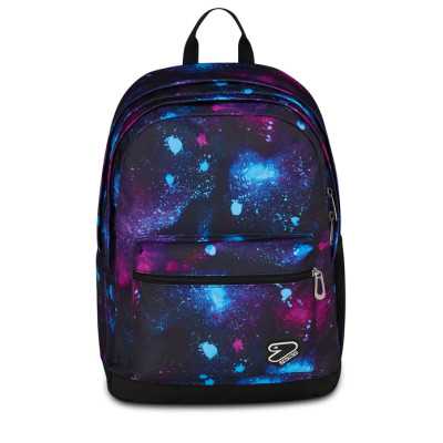 ZAINO scuola PRO XXL seven THE DOUBLE backpack VIOLA E AZZURRO 2621-526 con earphone wireless