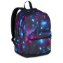 ZAINO scuola PRO XXL seven THE DOUBLE backpack VIOLA E AZZURRO 2621-526 con earphone wireless