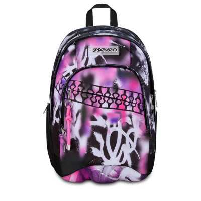 ZAINO seven DUAL backpack BUZZY NOTE scuola GIRL detach