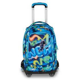 TROLLEY seven SJ GANG scuola SPACE RIDE zaino 3 in 1 CON 8 RUOTE boy JACK 8WD NEW