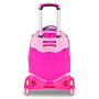 TROLLEY seven SJ GANG scuola SOFT POUCH zaino 3 in 1 CON 8 RUOTE girl JACK 8WD NEW