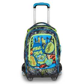 TROLLEY seven SJ GANG scuola SOFT POUCH zaino 3 in 1 CON 8 RUOTE boy JACK 8WD NEW