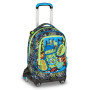 TROLLEY seven SJ GANG scuola SOFT POUCH zaino 3 in 1 CON 8 RUOTE boy JACK 8WD NEW