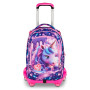 TROLLEY seven SJ GANG scuola PIXIE UNICORN zaino 3 in 1 CON 8 RUOTE girl JACK 8WD NEW