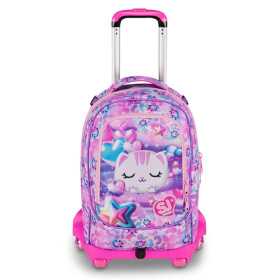 TROLLEY seven SJ GANG scuola GLOWCAT girl JACK 8WD NEW zaino 3 in 1 CON 8 RUOTE