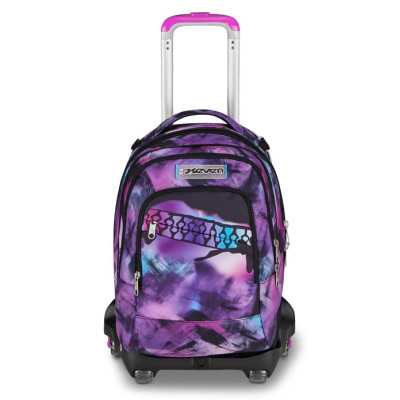 TROLLEY seven JACK NEW 8WD scuola DETACH girl PINK FUSION zaino 3 in 1 CON 8 RUOTE