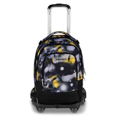 TROLLEY seven JACK NEW 8WD scuola DETACH boy GOLDEN PAINT zaino 3 in 1 CON 8 RUOTE