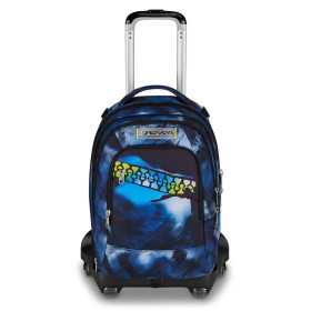 TROLLEY seven JACK NEW 8WD scuola DETACH boy BLU FUSION zaino 3 in 1 CON 8 RUOTE