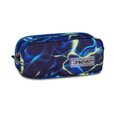 ASTUCCIO scuola BUSTINA DOPPIA seven ELECTRICVIBE pencil case BOY portapenne doppio