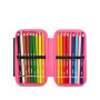 ASTUCCIO attrezzato SPEED CASE con zip PLUMPY LINE seven SCUOLA completo di materiale GIRL