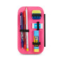 ASTUCCIO attrezzato SPEED CASE con zip PLUMPY LINE seven SCUOLA completo di materiale GIRL
