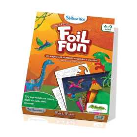FOIL FUN kit artistico DINOSAURI creativamente STACCA E PREMI età 4+