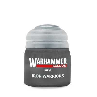 IRON WARRIORS colore BASE Warhammer 12ML acrilico ARGENTO opaco