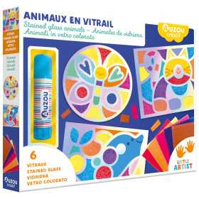 VETROFANIE kit artistico ANIMALI IN VETRO colorato AUZOU età 3+