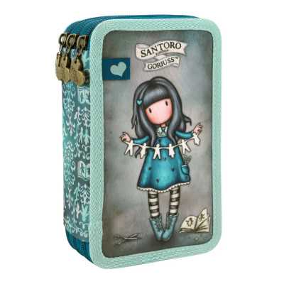 ASTUCCIO 3 ZIP attrezzato I FOUND MY FAMILY IN A BOOK santoro GORJUSS con materiale 607GJ37